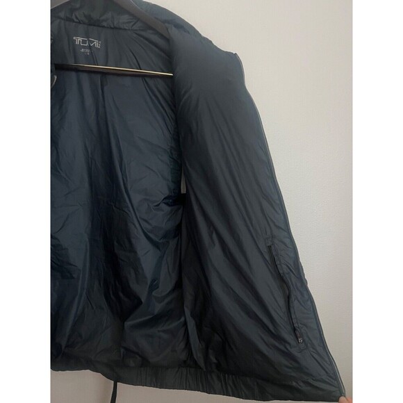 Tumi Pax Vest Puffer Dark Green Mens L Full Zip Packable Down Quilted Insulated - Picture 7 of 9